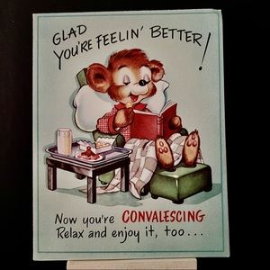 Vintage Get Well Card 1950’s